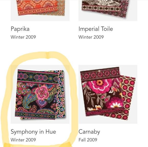 Vera Bradley Symphony in Hue Winter 2009 Archived Print Small Bucket Bag - Picture 16 of 16